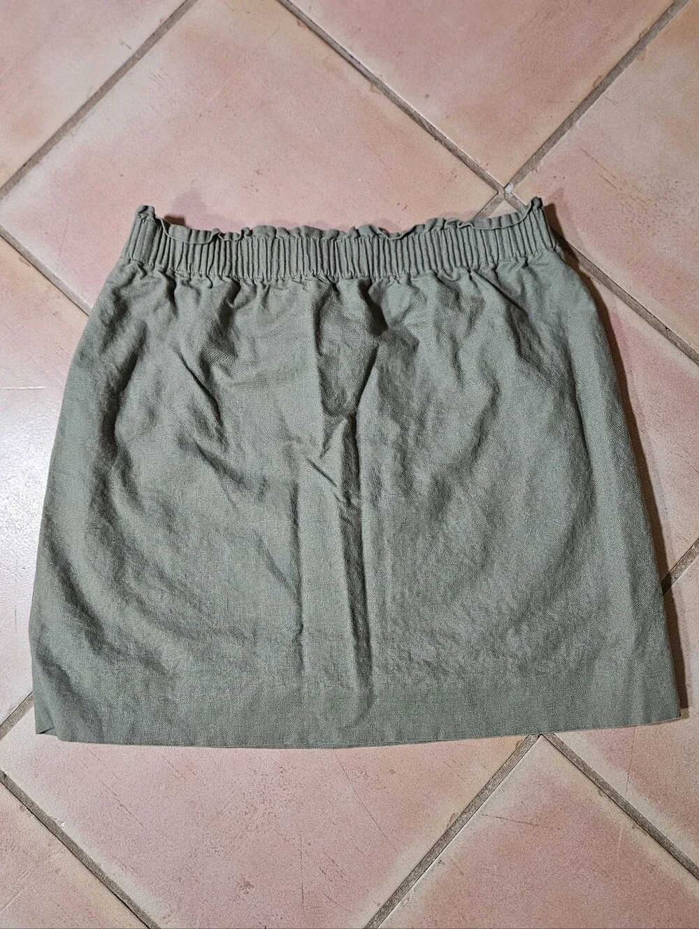 J. Crew Linen Blend Elastic Waist Skirt